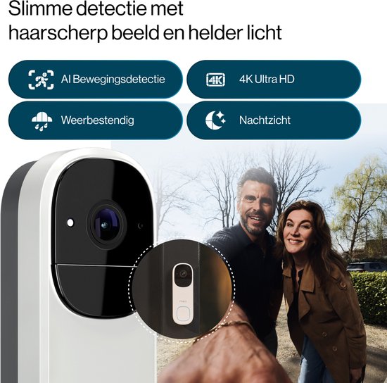 Finex Video Deurbel V3 - Wit - 4K Ultra HD - Inclusief Binnenbel - AI Bewegingsdetectie - Geen abonnement - Vast stroom of Batterijen - WiFi - T-ring geluid - Slimme Draadloze Video Deurbel Met Camera — afbeelding 5