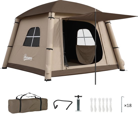 Outsunny Opblaasbare Campingtent Oxfordstof