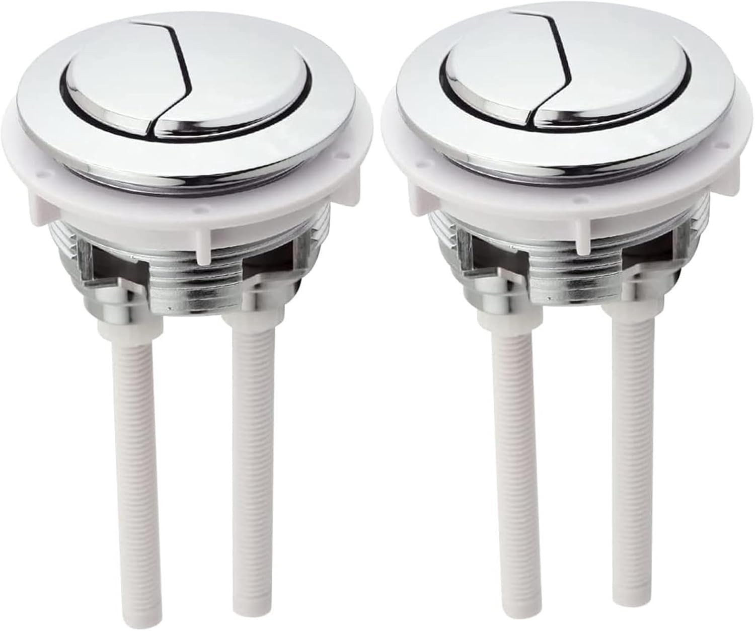 Toilet Spoelknoppen Set van 2, Circulaire 48mm Dual Flush Drukknoppen voor Toiletten, Vervangende Accessoires voor Efficiënte Spoeling