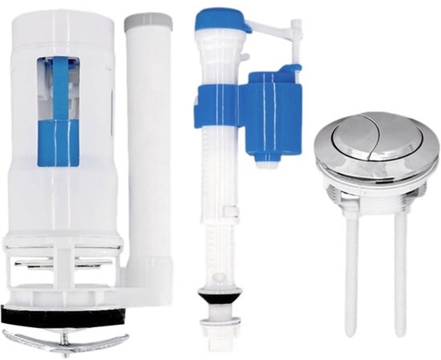 Toiletreparatieset - Onderdelen voor watersysteem - Herstel van het toilet - Hogedrukvulling - 20 cm - Blauw