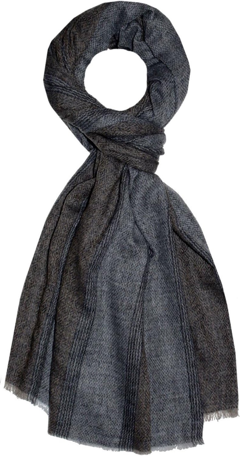 Luxe Cashmere Sjaal Heren - 100% Wol, Lichtgewicht & Zacht - Grijs