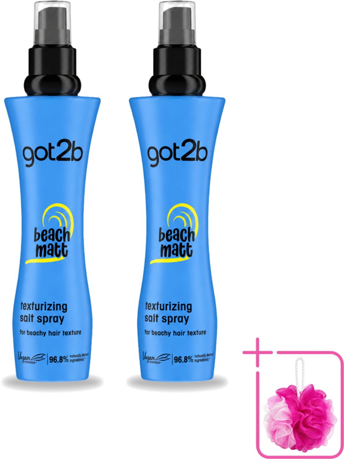 2 x Got2B - Salt Spray - Beach Babe - 200 ml - Bulkverpakking - Strandlook - Douchemop - Zout spray