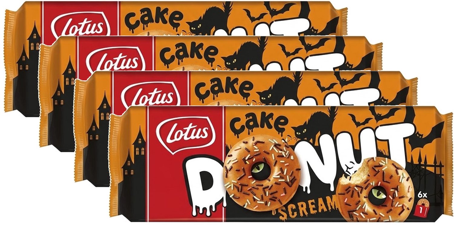 Lotus Cake Donut Halloween - Multipack - Gebak - 24 (4x6x34g)