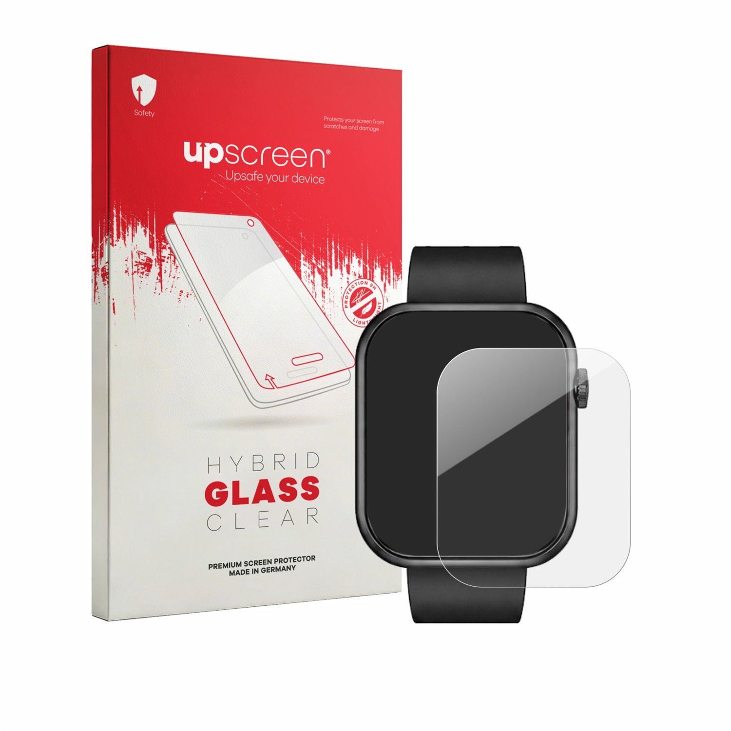 upscreen - Screenprotector voor Vornix Smartwatch 1.85" - Folie Beschermfolie Beschermglas transparant