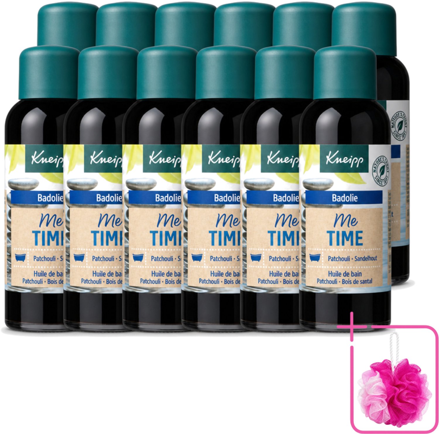 12 x Kneipp - Badolie - Me-Time - Patchouli & Sandelhout - 100 ml - Bulkverpakking - Badolie - Douchemop - Ontspanning