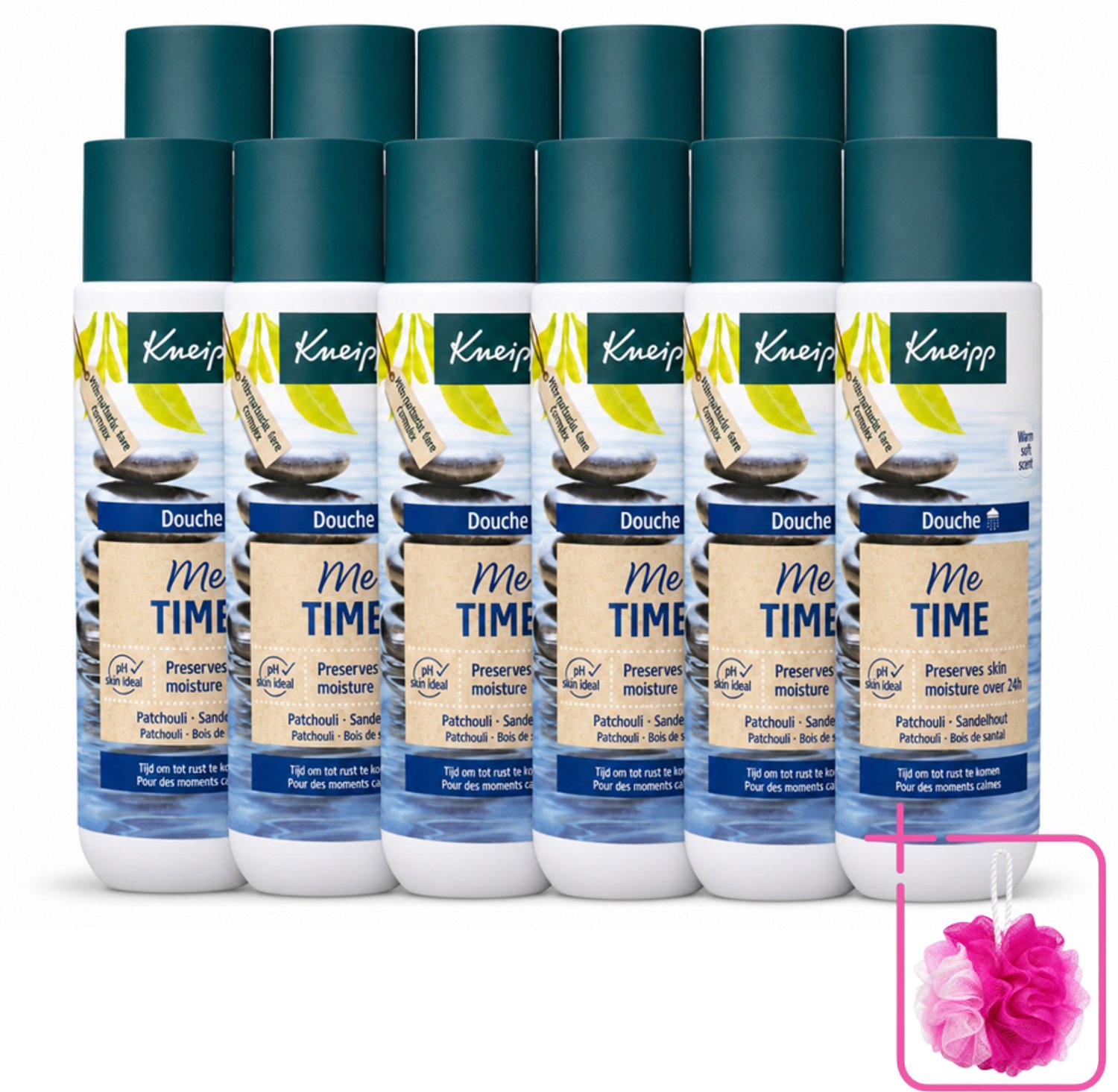 12 x Kneipp - Douchegel - Me-Time - 200 ml - Bulkverpakking - Douchegel - Douchemop - Ontspanning