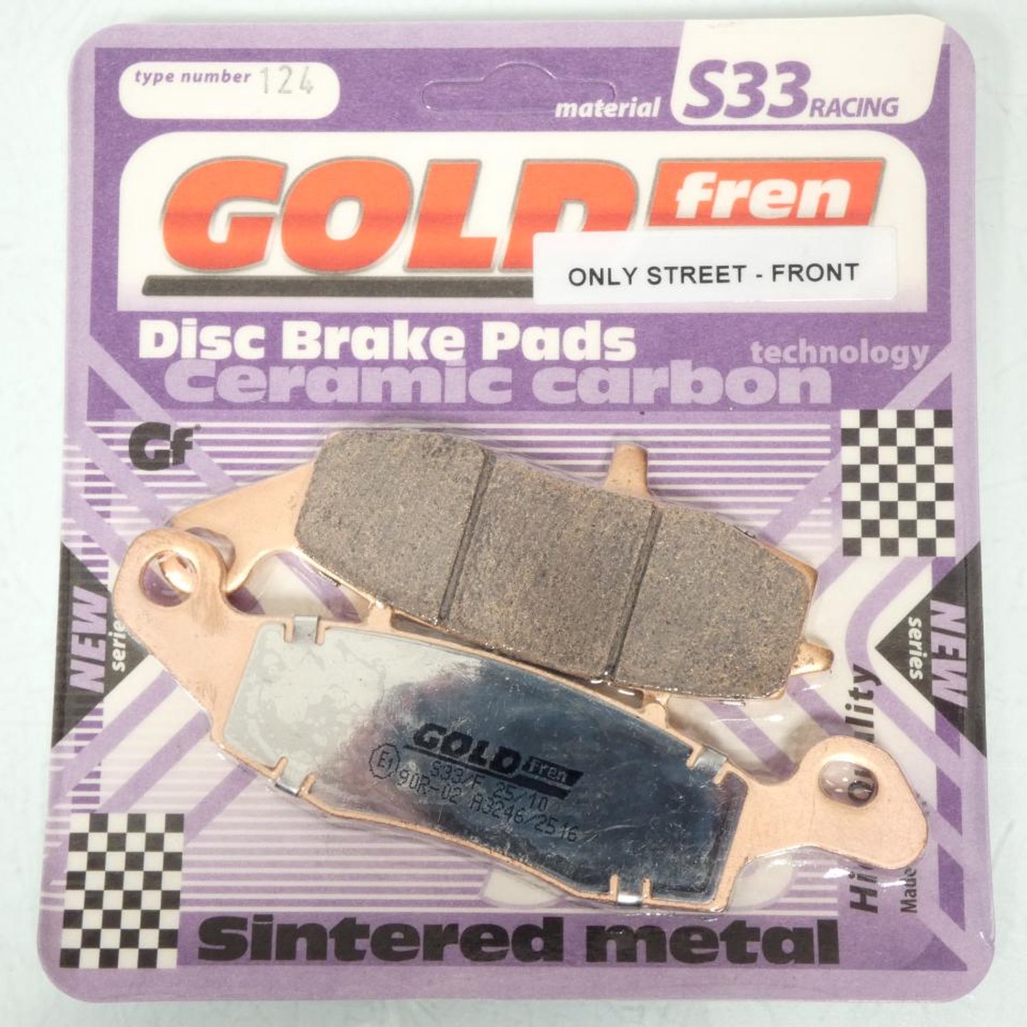 Plaquette de frein Gold Fren pour moto CF moto 650 NK 2012 à 2015 124S33 Neuf