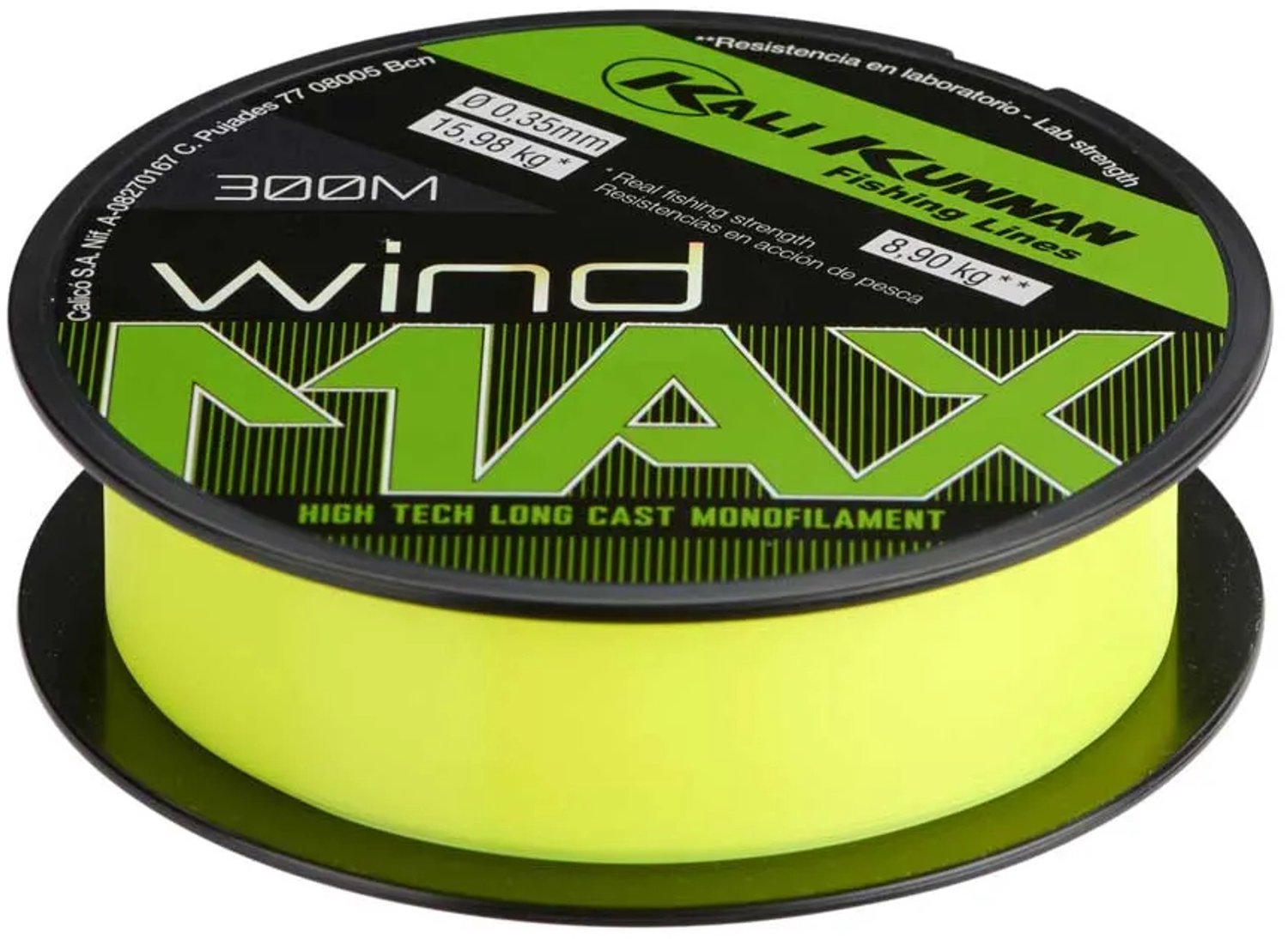 Kali Kunnan Max Wind Monofilament 300 M Geel 0.450 mm