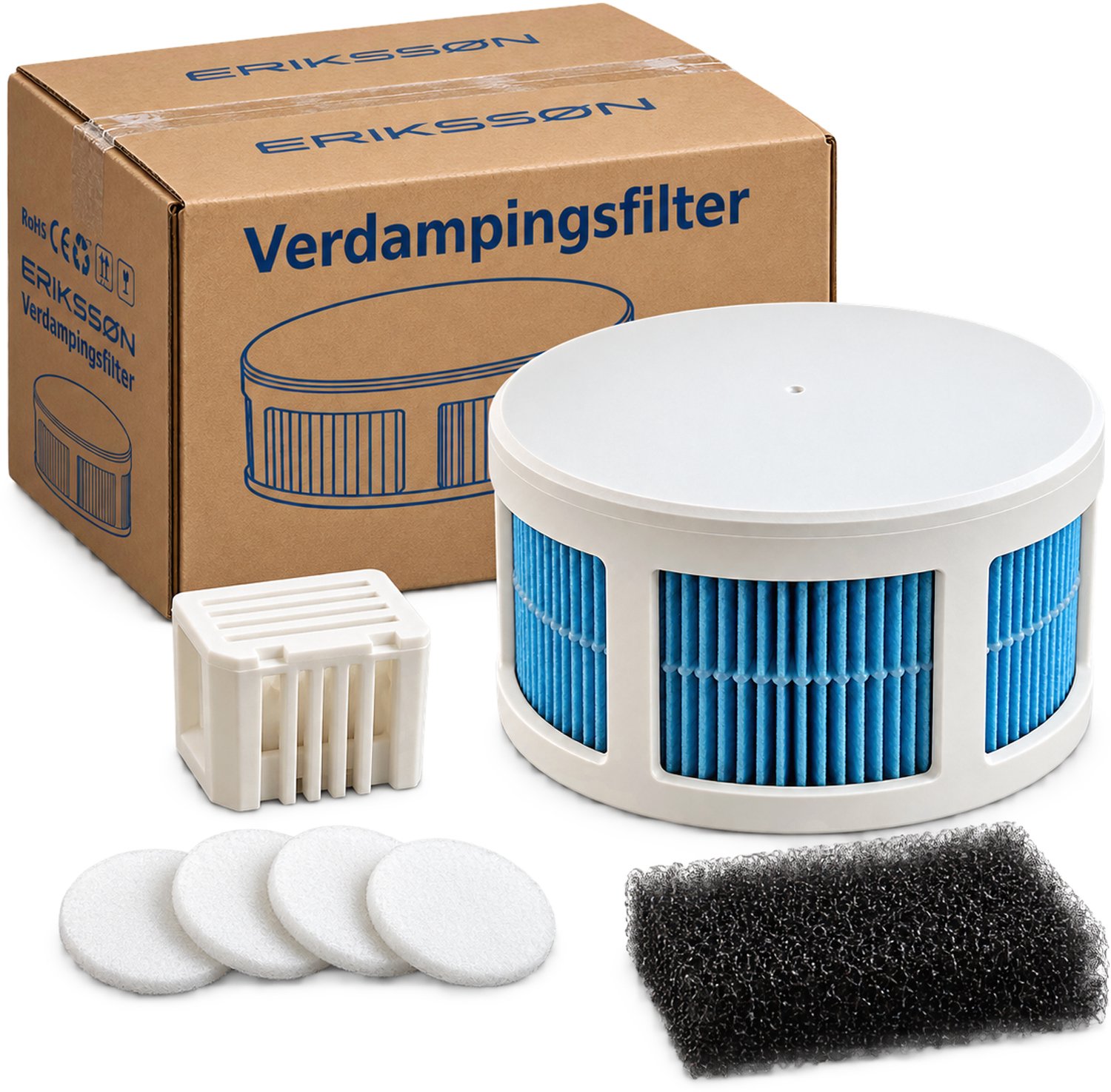 Erikssøn Waterfilter Voor Luchtreiniger Pro Met Luchtbevochtiger