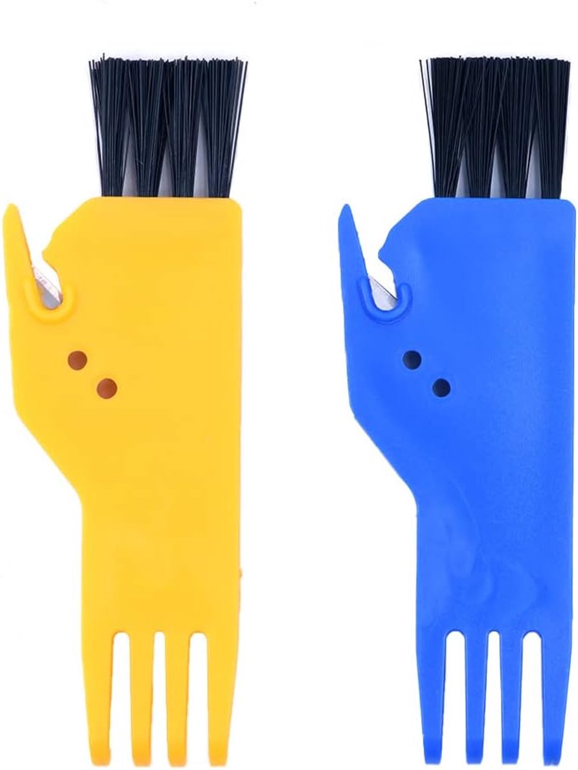 2x Stofborstel voor Robotstofzuiger - Geel/Blauw - Wasbaar