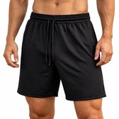 Korte luchtige broek - Zomer - Mode - Stretch - Sportief - Zwart - Short