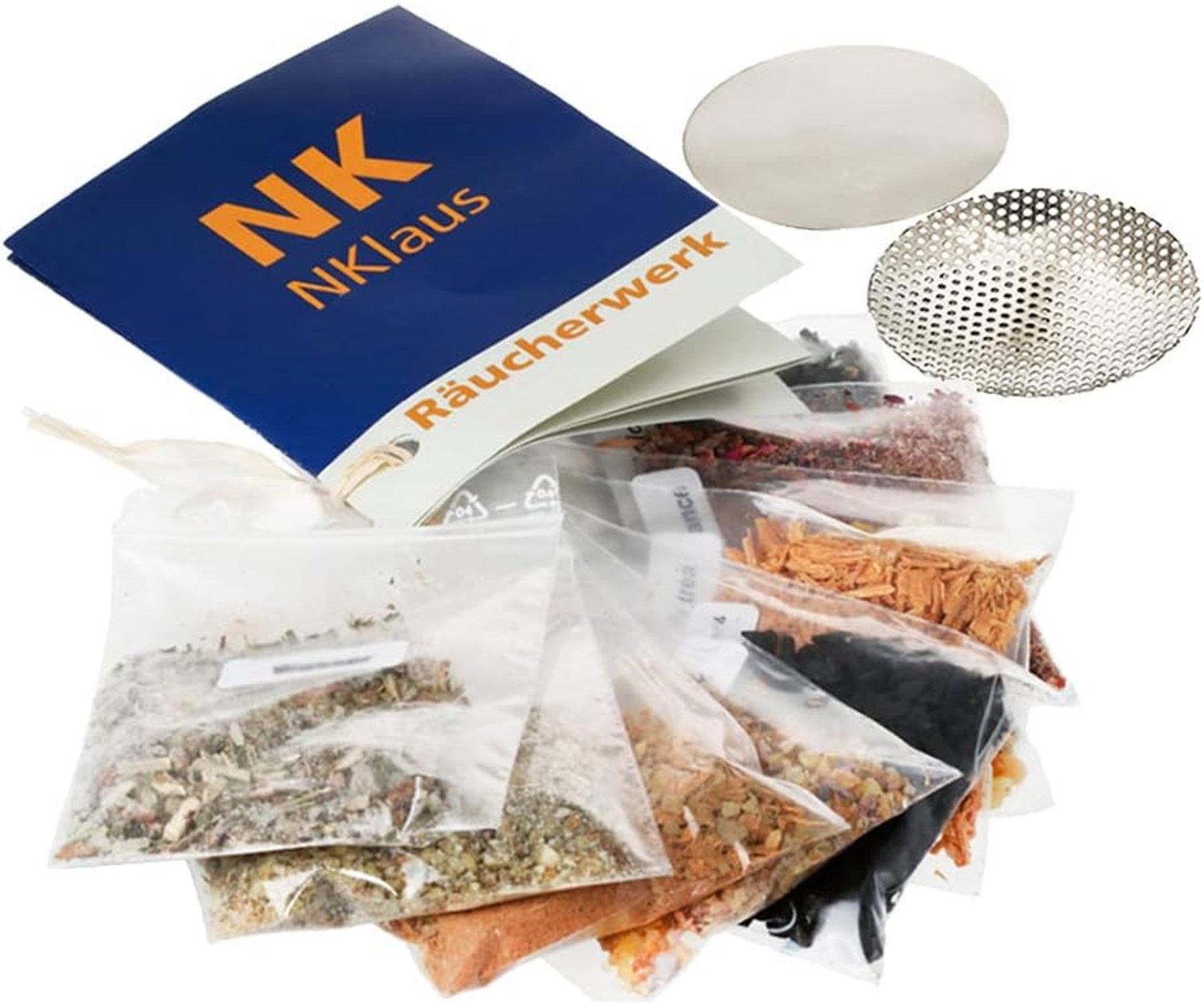 12-delige Set: Wierook, Zeef & Schaal - Zilverkleurig (5 cm)