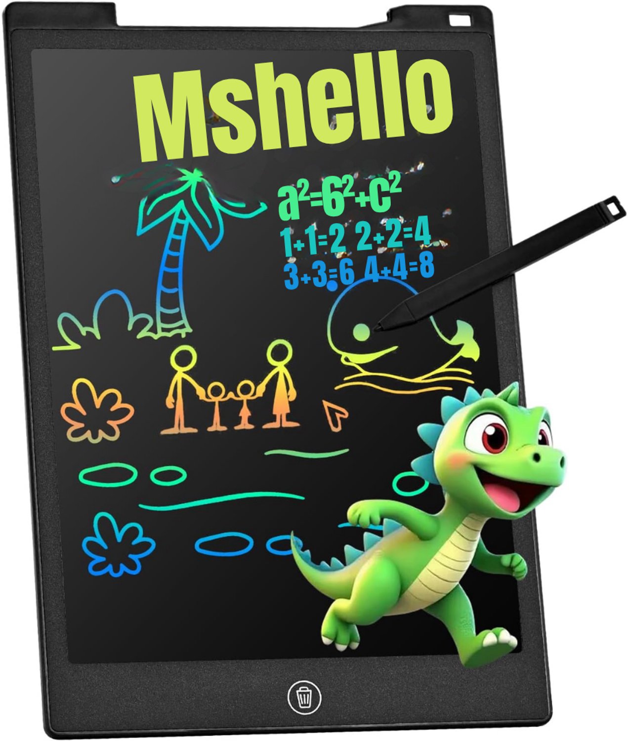 Levo® Digitaal Notitieblok - 12 Inch - Grafische Tablet Met Tekenpen - Herbruikbare Notitieblok – Ewriter - Paper Tablet – Digitaal Tekenblok – Kladblok – Kantoorbenodigdheden - Roze - 22cm x 22cm x 2 cm