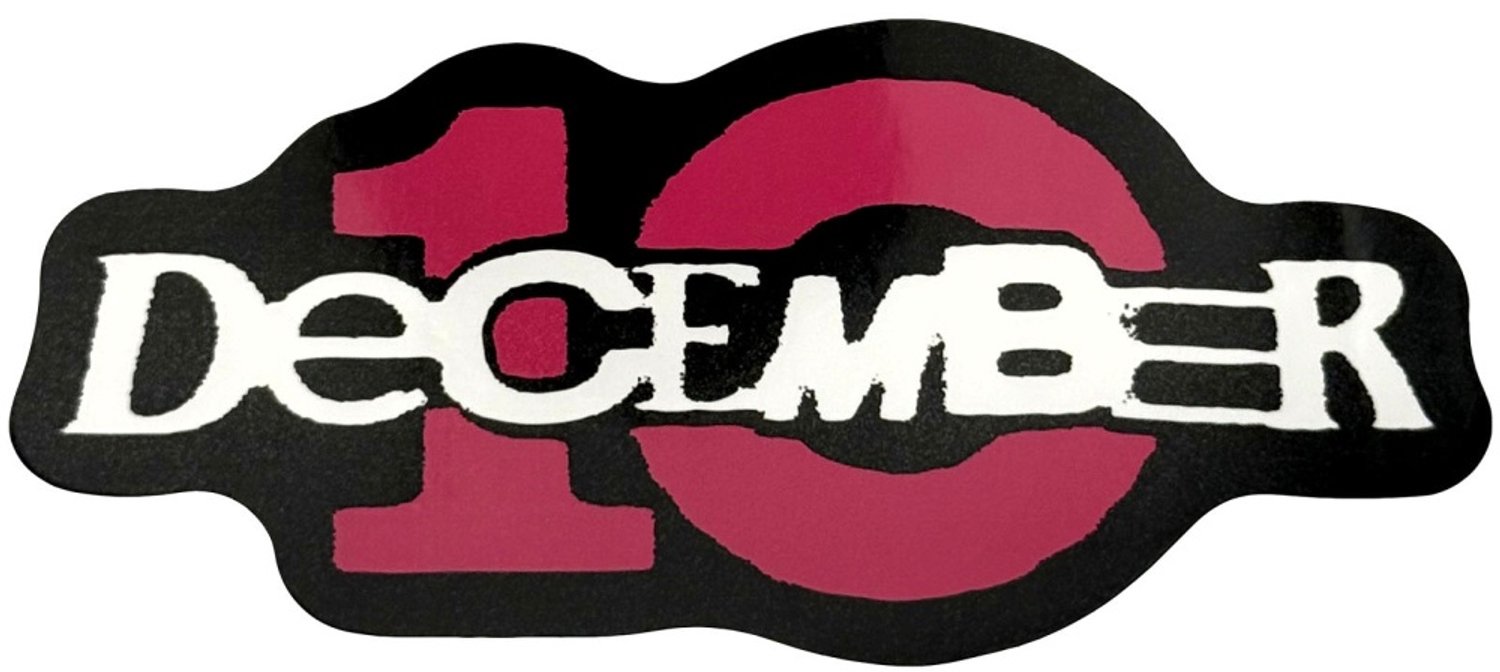 December 10. - Logo Sticker - Zwart/Multicolours