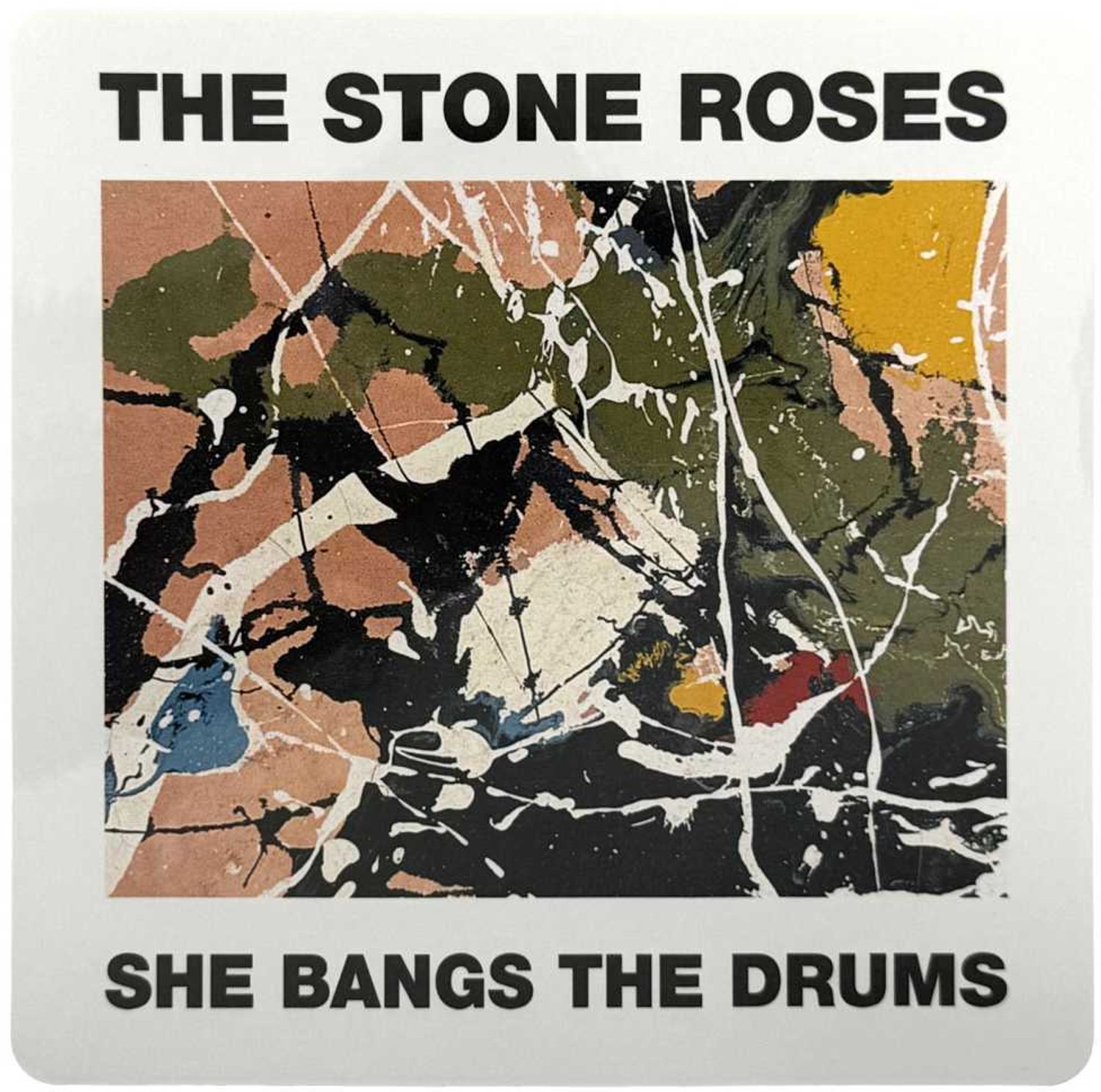 The Stone Roses - She Bangs The Drum Sticker - Wit/Multicolours