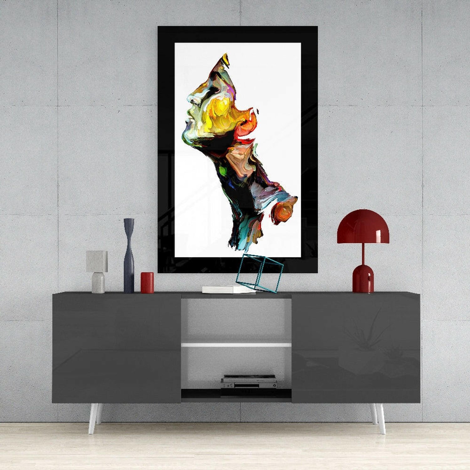 Glasschilderij – Abstracte Gedachten – Stijlvolle Wanddecoratie