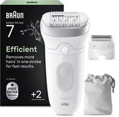 Braun Silk·épil 7 7-041 - Wet & Dry Epilator - Langdurig Gladde Huid - Brede Kop - Ladyshave Scheerkop en Trimmerkam