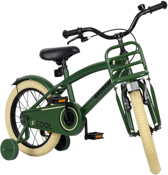 Aventuri 2Cool 3.0 Jongensfiets 16 Inch - Kinderfiets voor 4 tot 6 Jaar - 100-115 cm - Met Zijwieltjes - Groen — afbeelding 3