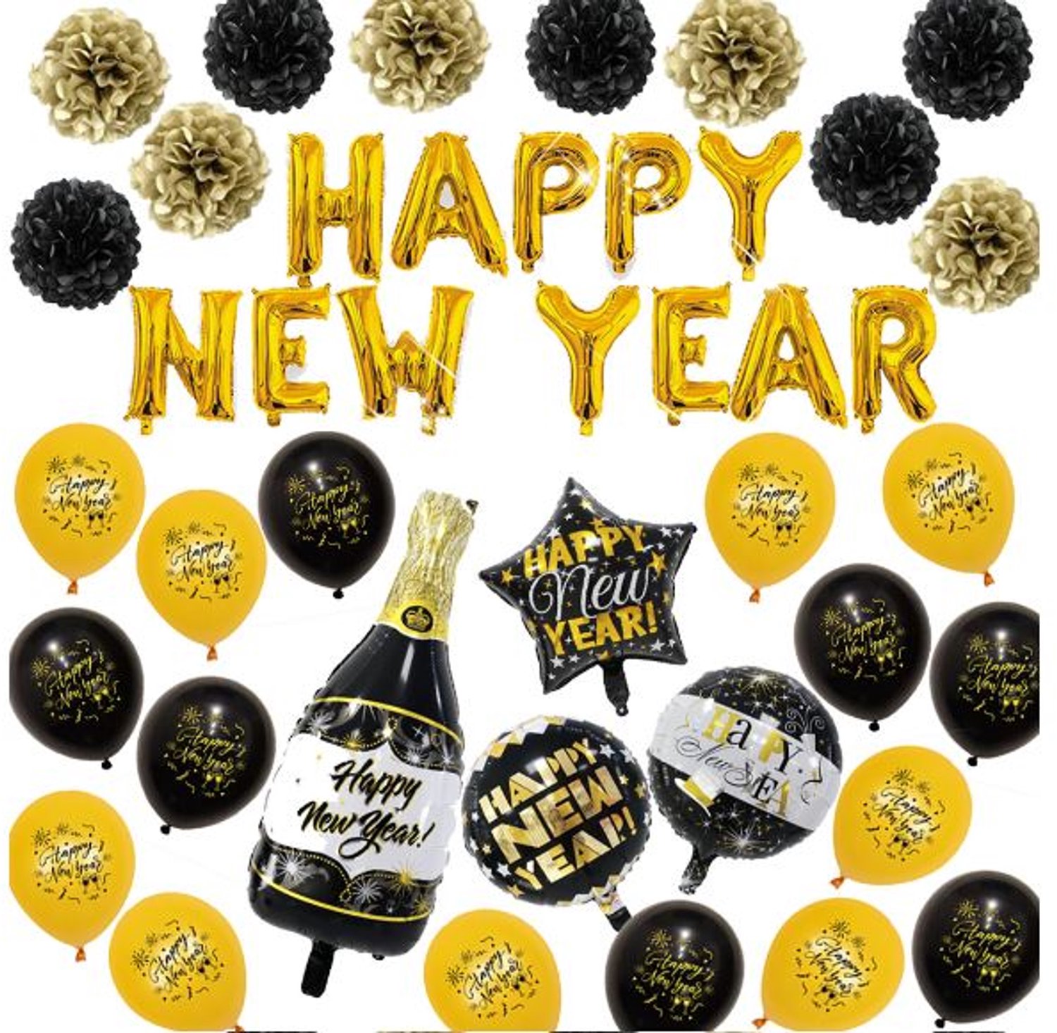 Feestpakket - Feest Set - nieuwjaarsfeest - New Year Party - Party Set – nieuwjaarsfeestdecoraties