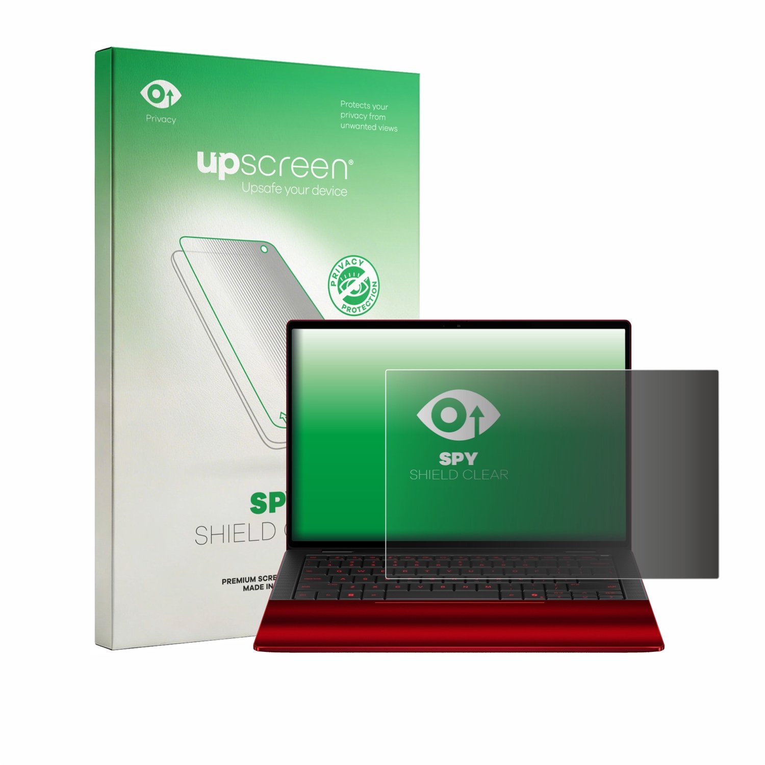 upscreen - privacy screenprotector voor HP Scuderia Ferrari Notebook - Folie Beschermfolie Blauwlichtfilter