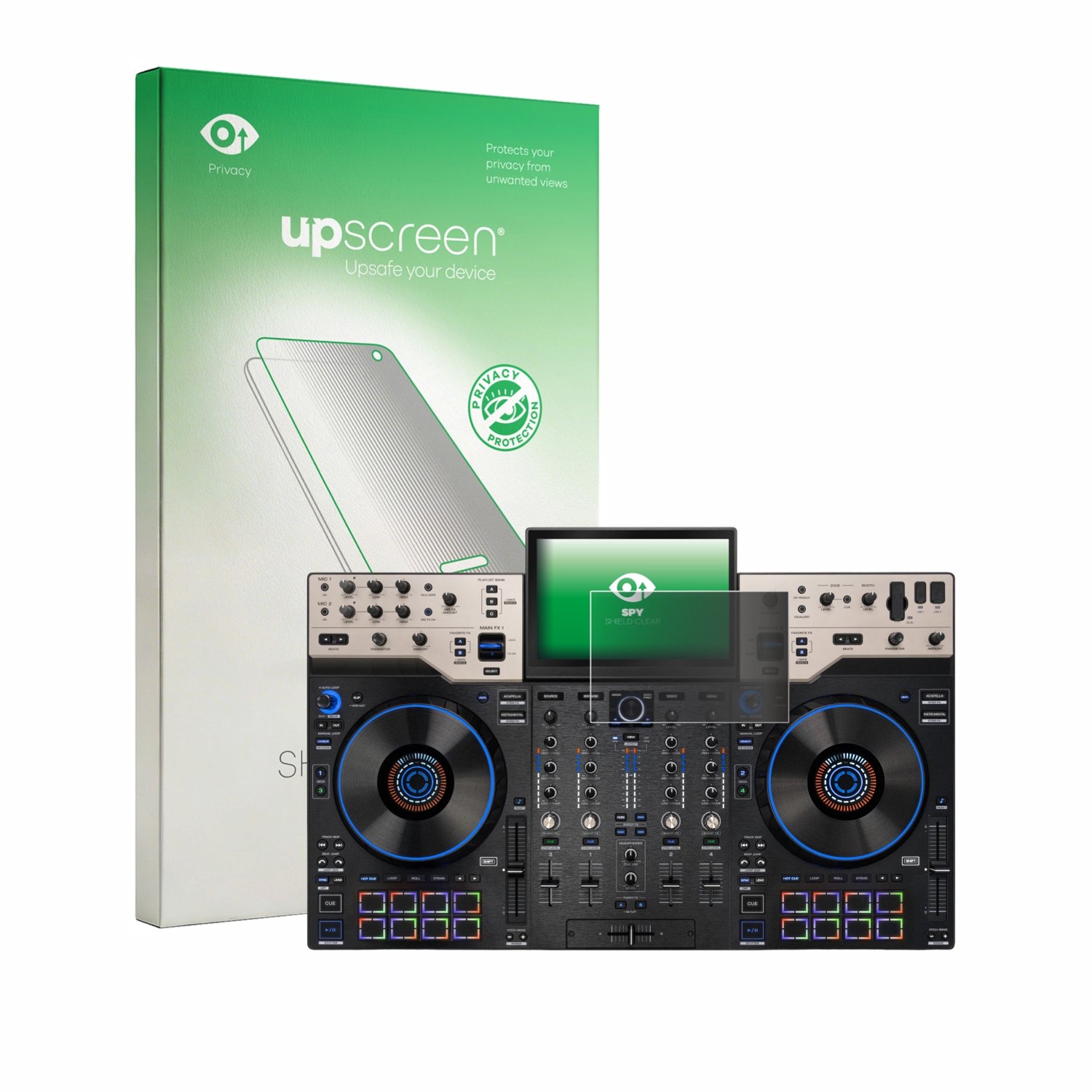 upscreen - privacy screenprotector voor Denon DJ Prime 4 G2 - Folie Beschermfolie Blauwlichtfilter