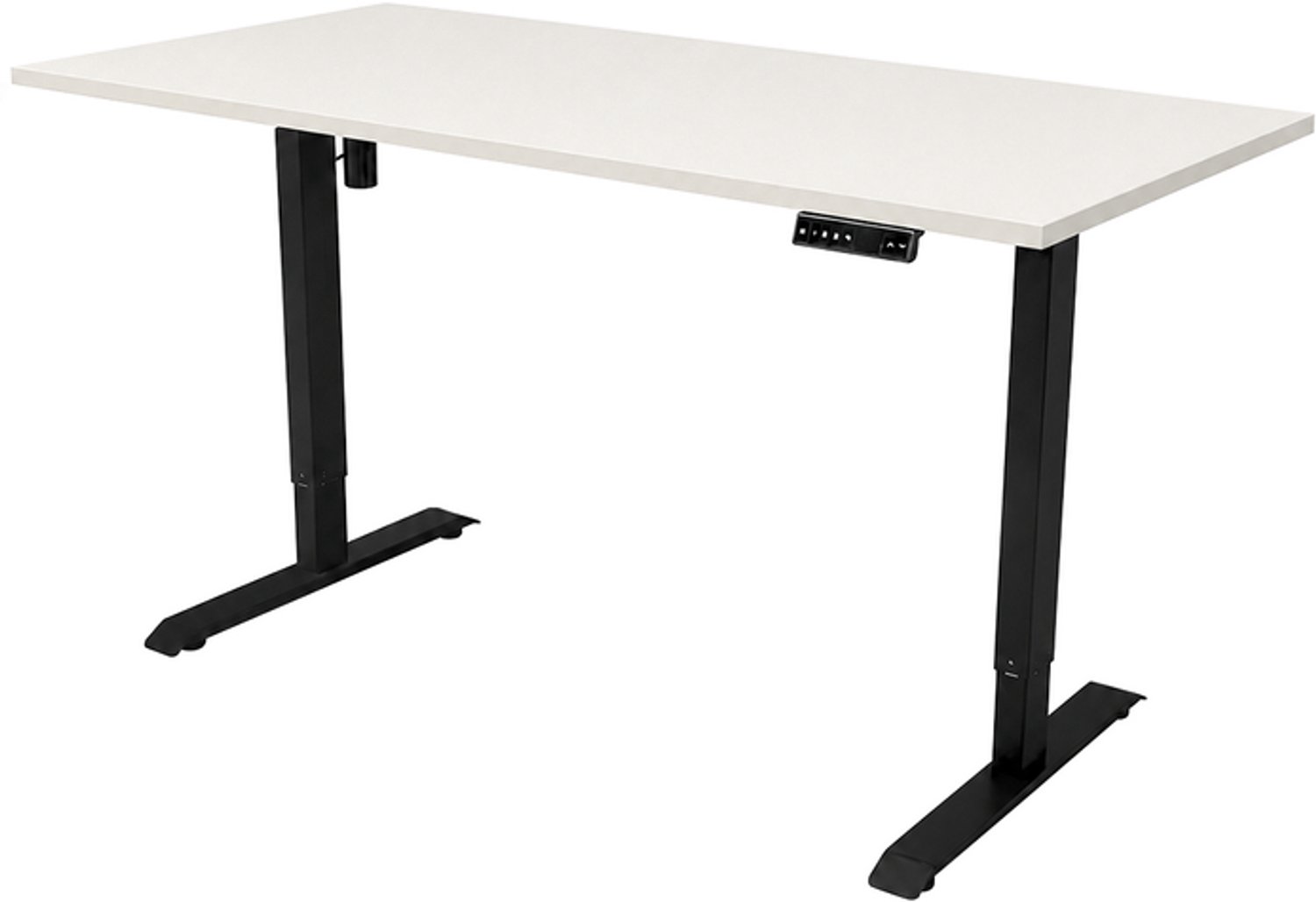 Sedero Elektrisch verstelbaar bureau - 180x80 cm - Single motor - Zwart / Wit