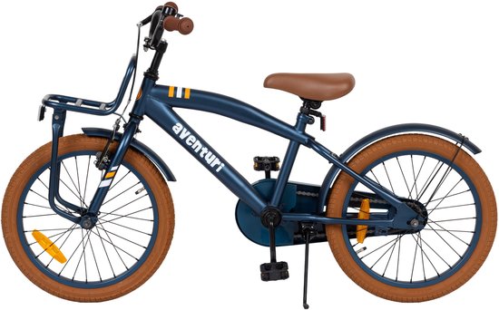 Aventuri 2Cool 3.0 Jongensfiets 18 Inch - Kinderfiets voor 5 tot 7 Jaar - 110-125 cm - Met Standaard - Blauw — afbeelding 2