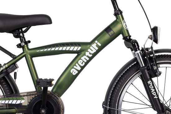Aventuri Roady 3.0 Jongensfiets 20 Inch - Kinderfiets voor 6 tot 8 Jaar - 1 Versnelling - Donkergroen — afbeelding 4