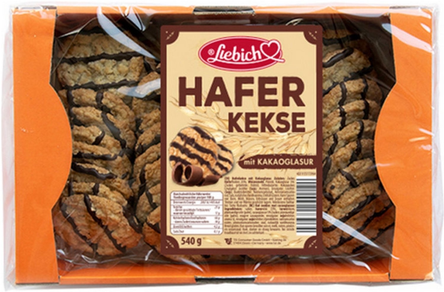 Liebich Haferkekse Kakaoglasur (8x 540gr)