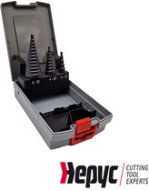 Hepyc trappenboor set HSS TIALN 4-30 3-dlg