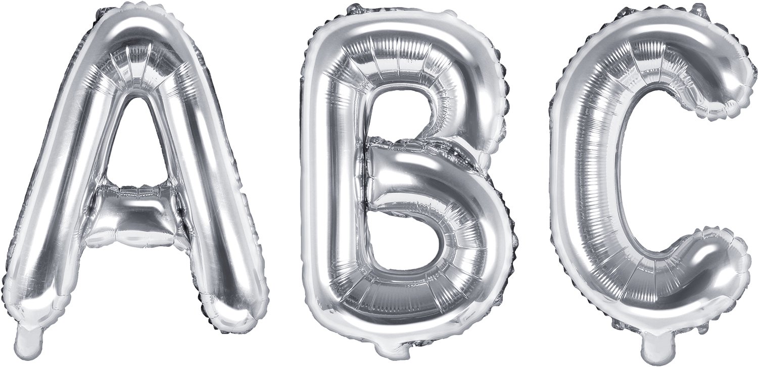 Vegaoo - Zilverkleurige aluminium letter ballon 32cm