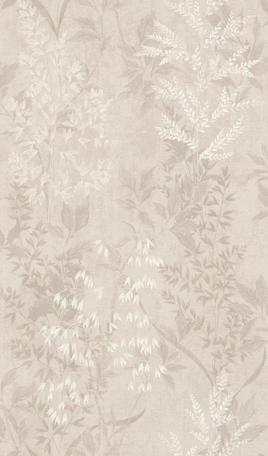Beige Planten Behang 285000 - 10.05m x 0.53m - Botanisch & Wasbaar