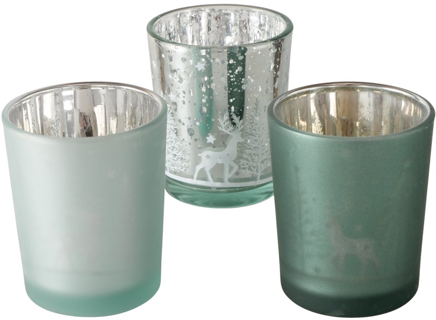 Boltze Home Windlicht H6,5cm glas lichtgroen