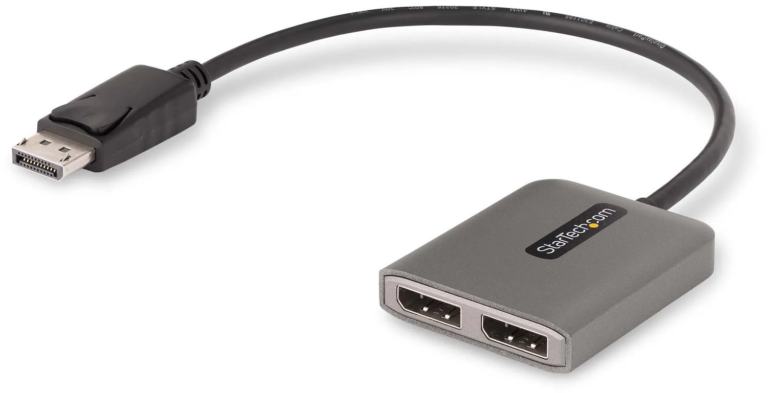 StarTech.com Dual-Monitor DisplayPort 1.4 Splitter MST Hub