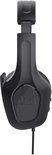 Zwarte Trust GXT 415 Zirox gamingheadset met het GXT-logo op de zijkant en ingebouwde microfoonarm.