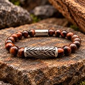 Dragon Bracelets Heren Armband - Royal Viking - Bruin - Tijgeroog Natuursteen
