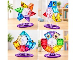 MAGPLAYER Magnetische Tegels - Magnetic Tiles - Speelgoed Reuzenrad 46 Delig – Ferris Wheel Bouwset – Magnetisch Bouwspeelgoed – Educatief & Constructie - Vanaf 3 Jaar