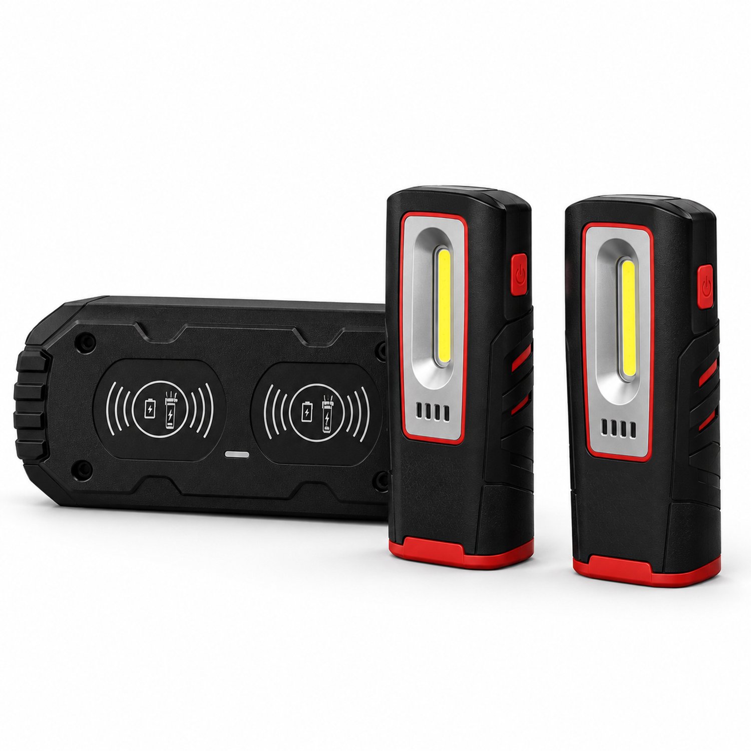 ISOTECH IEQ4009 Set van 2 Oplaadbare LED Looplampen – 300 Lumen – Magnetische Inductielader – IP68 – IK09