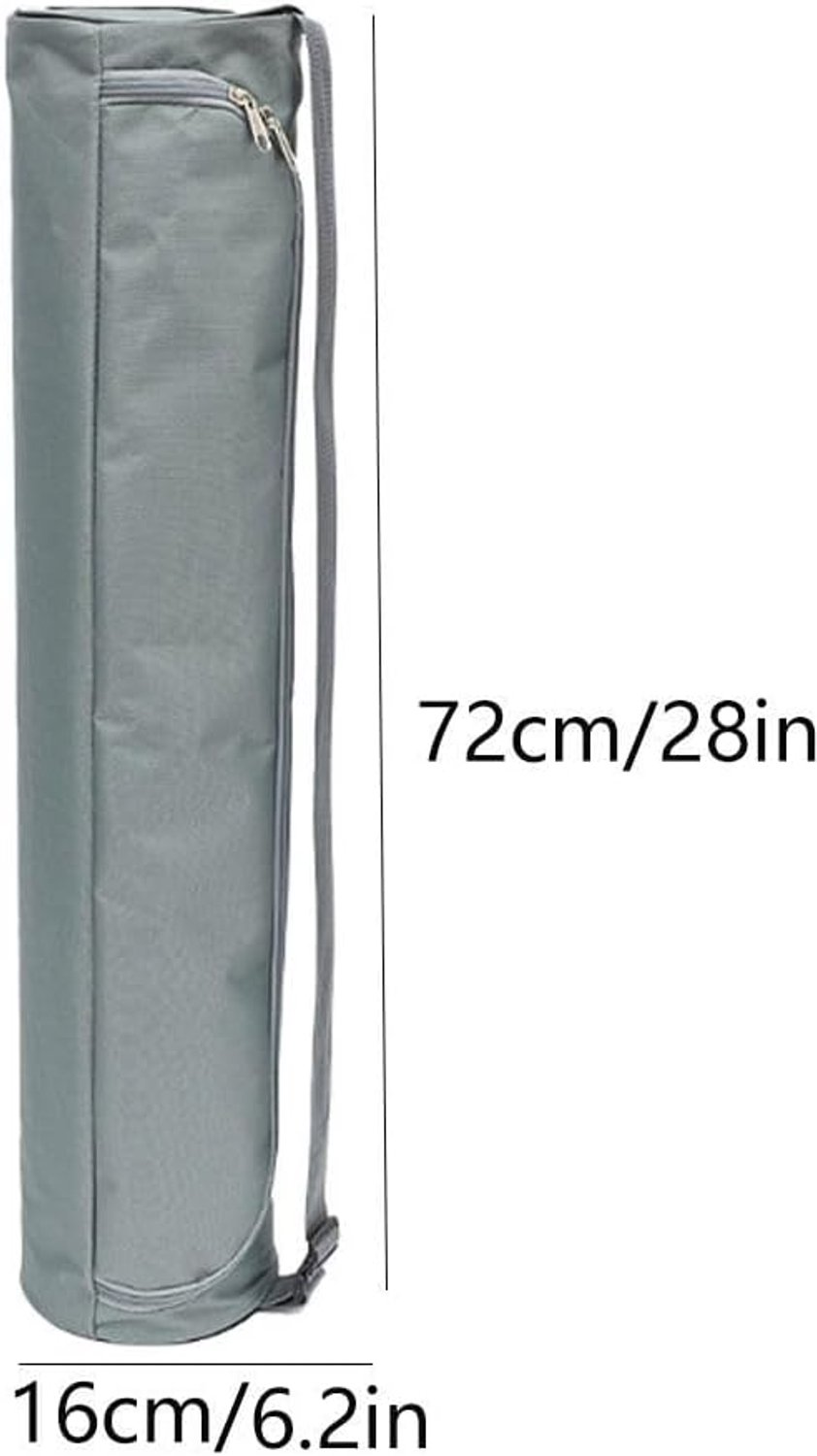 Opbergzak voor yogamat met verstelbare riem, waterdichte Oxford-stof drager voor reizen en sportschool (72x16x16cm, Grijs)