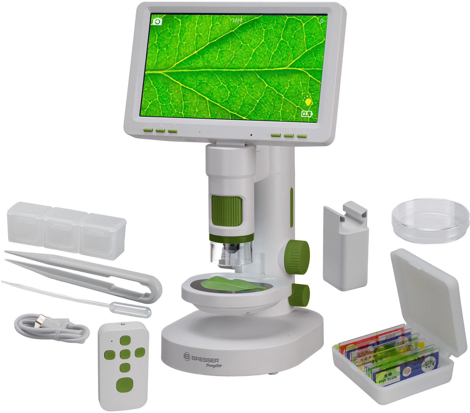 Bresser Youngster - Microscoop met 7" LCD Scherm - Handmicroscoop met Standaard
