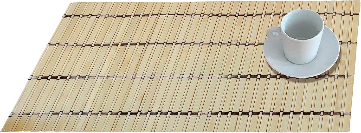 Handgemaakte Bamboe Placemat 30x40 cm - Natuurlijk Beige