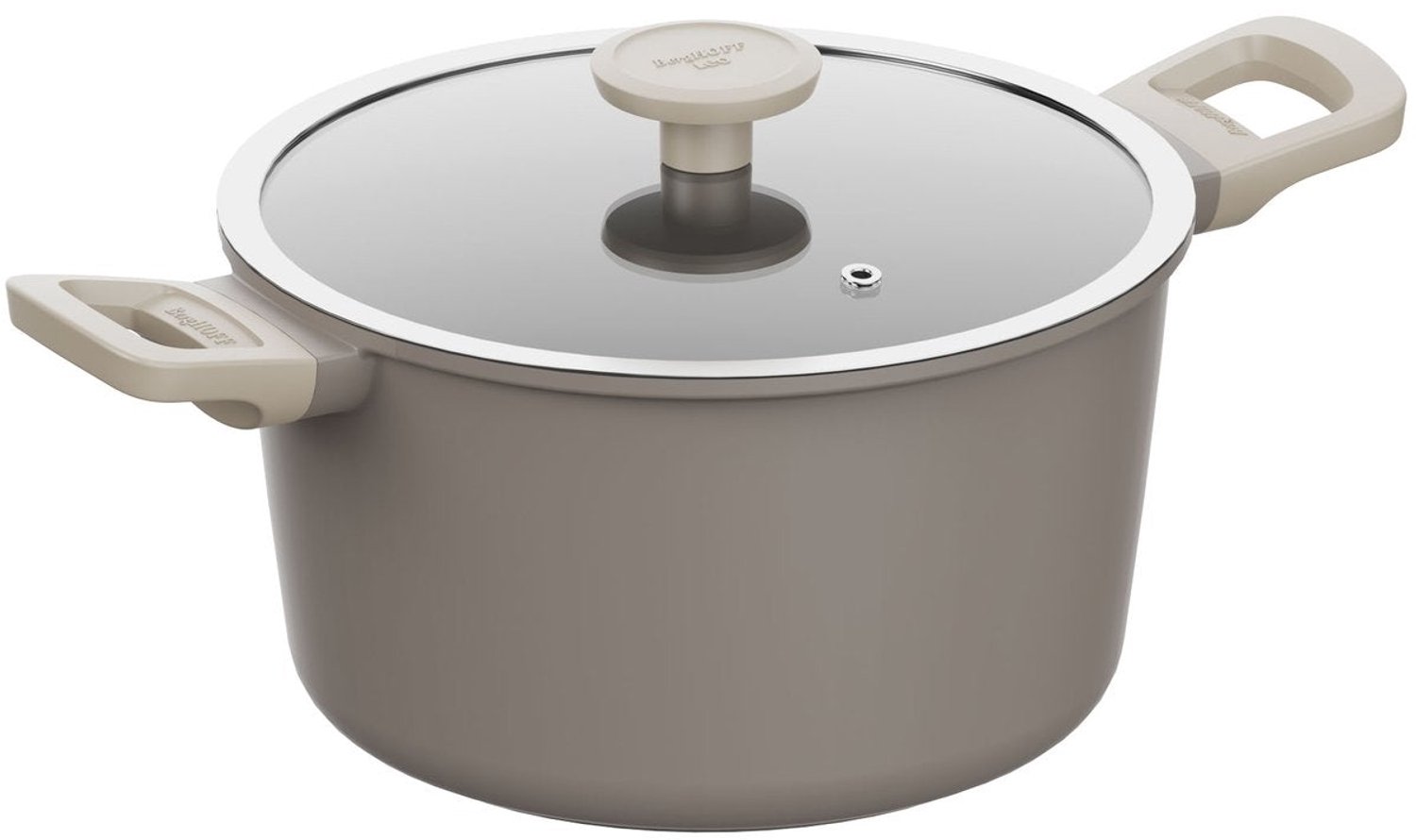LEO Dune 3-delige pannenset – Kookpot 24 cm, wok met deksel 28 cm en braadpan 28 cm - - PFAS-vrij