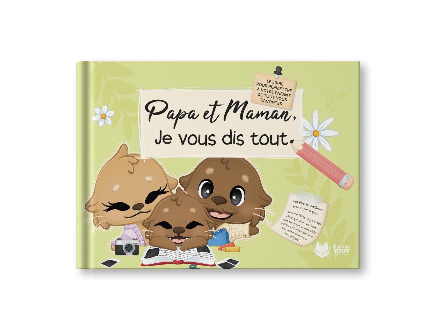 Kinderboek 'Papa en Mama, ik vertel alles' - Dagboek om herinneringen te delen