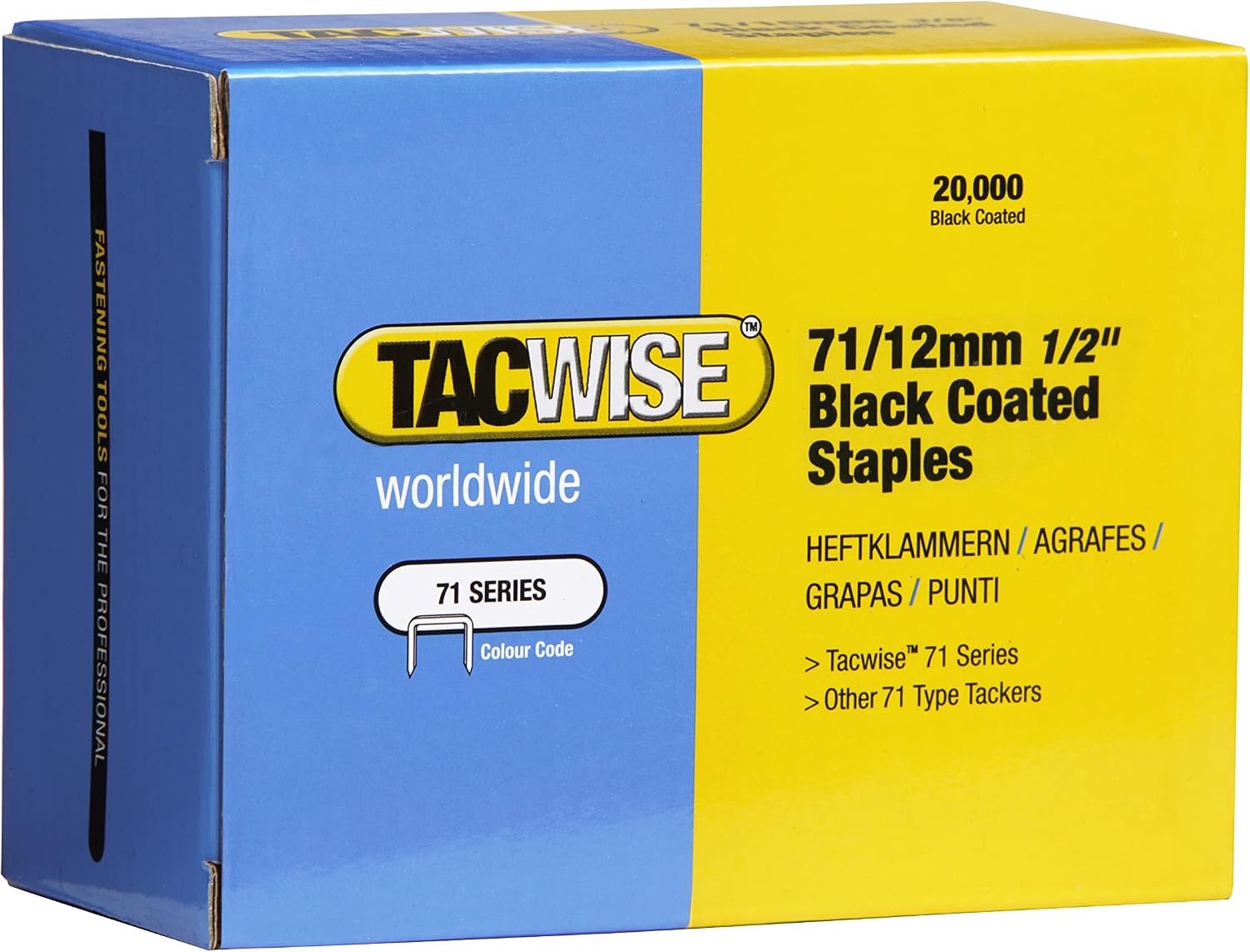 Tacwise Type 71/12mm Zwarte Nieten - 20.000 Stuks