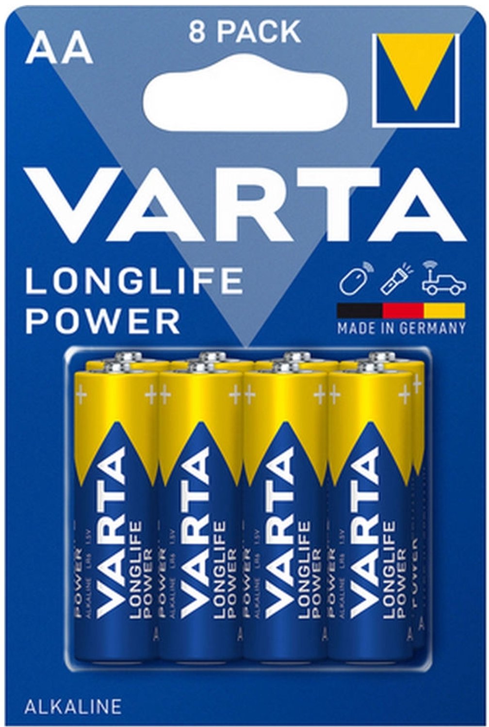 Batterij varta longlife power 8x aa | 10 stuks