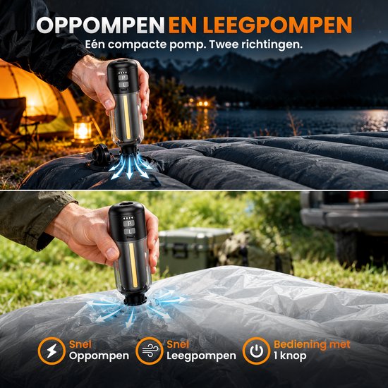 Zenvik Elektrische Luchtpomp - Luchtbed Pomp - Oplaadbaar — afbeelding 4