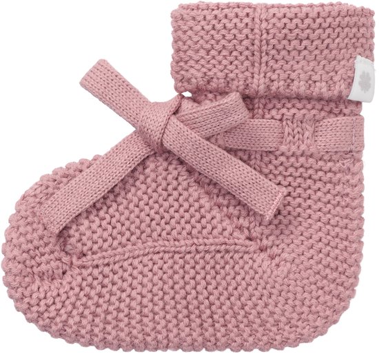 Noppies - Geschenkverpakking - Gebreide slofjes Nelson - 2paar - Deauville Mauve - Taupe - Baby 0-12mnd - Biologische katoen - Giftset - Cadeaudoosje - Newborn - Kraamcadeau - Babyshower — afbeelding 4