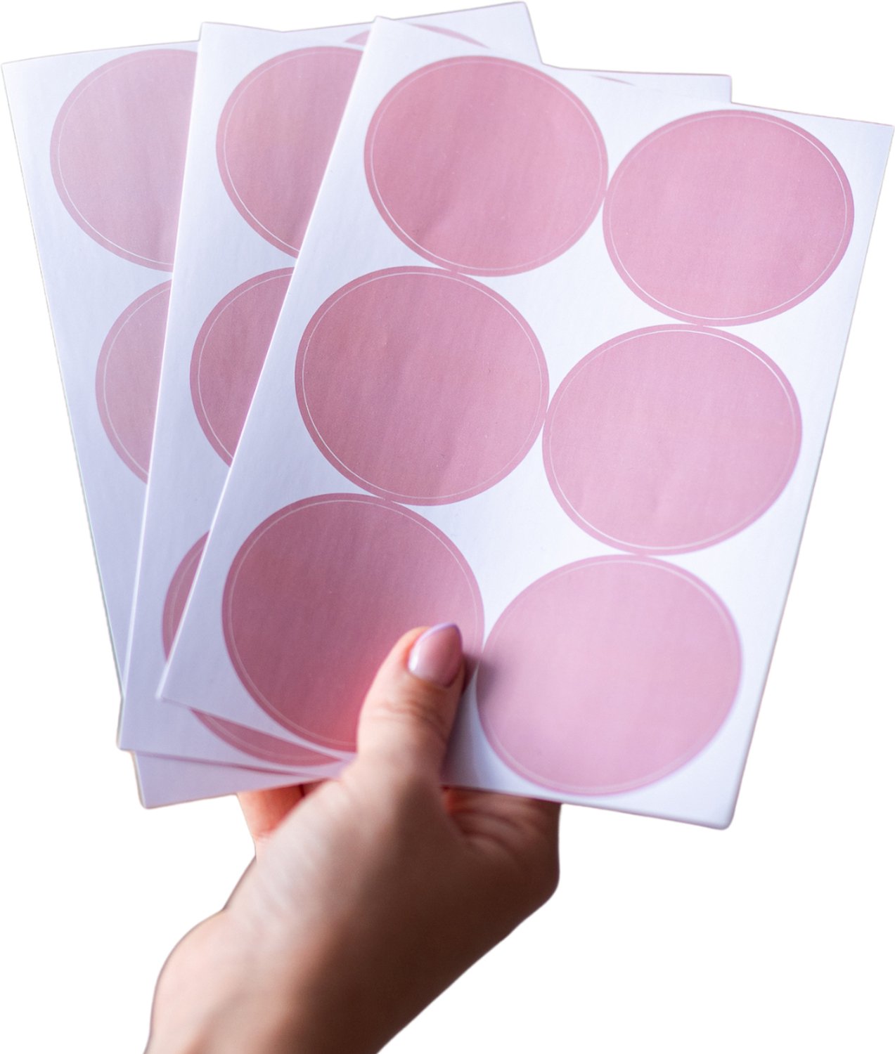 LILIMAUS Muurstickers kinderkamer - 36 stippen - zelfklevend - oudroze