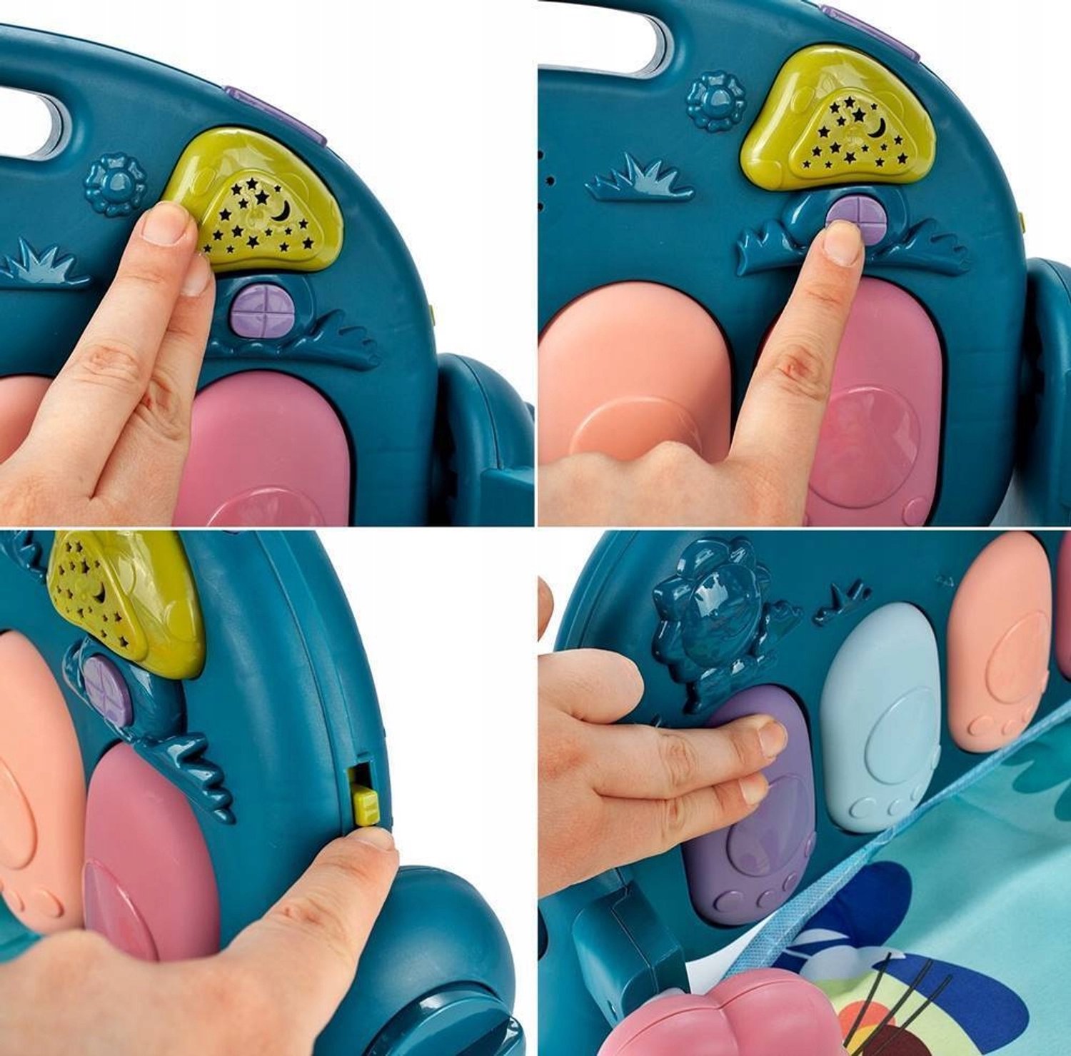 Speelmat Baby - Kruipmat met boog - Voetpiano - Multisensorische Ontwikkeling - Kleurrijke Patronen - Rijke Melodieën en Rammelaar - Motoriek & Hand-oogcoördinatie - Baby Fitnessmat - Voor Baby's Vanaf 0 Jaar - Educatief Speelgoed – foto 8