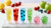 Squishy Speelgoed Fruit Set - 5-Delige Jelly Fidget Toys - Appel Squishy + 4 Tubes - Sensory Antistress
